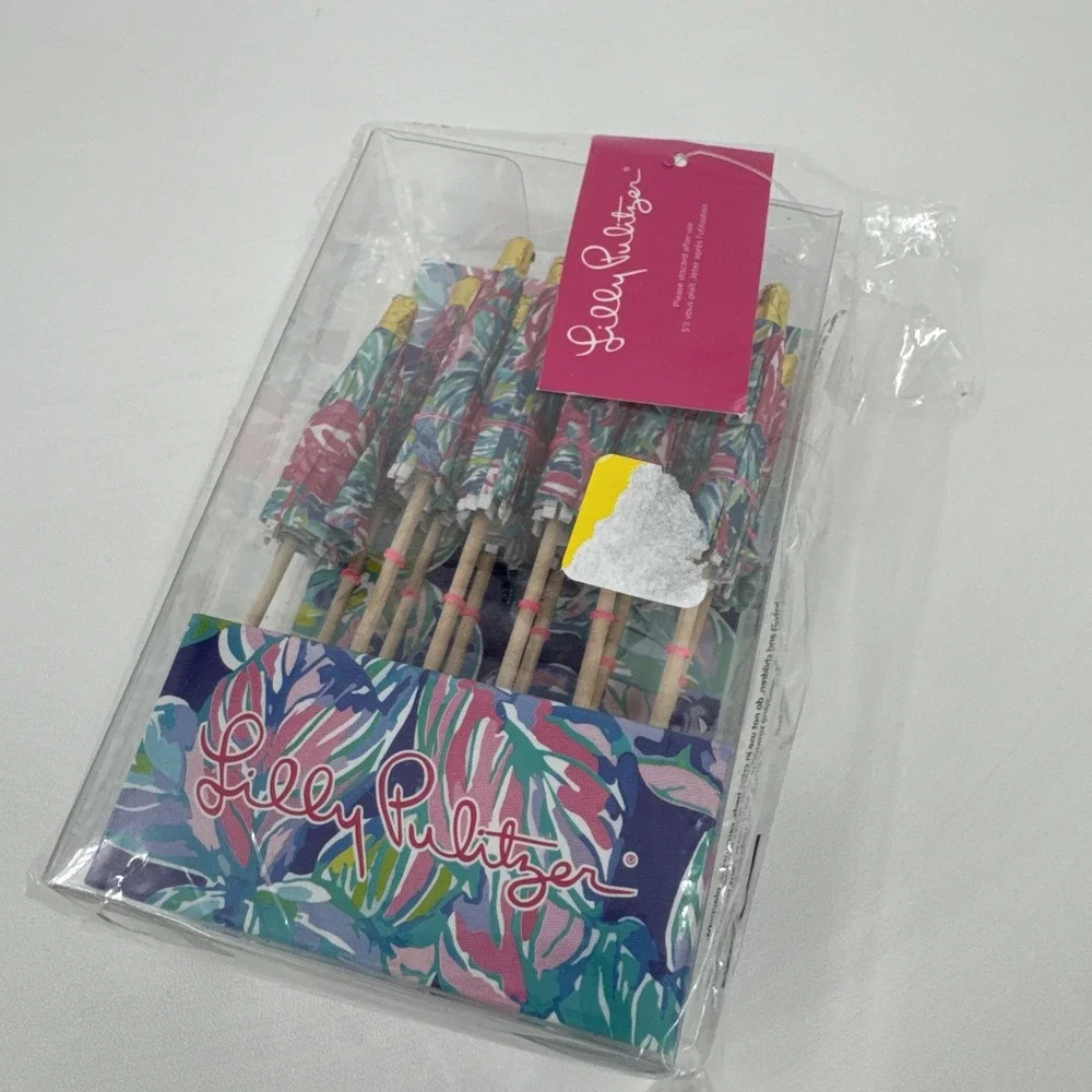 LILLY PULITZER Mini Drink Umbrellas Summertime Party Decor Beach Theme‎ Bougie
